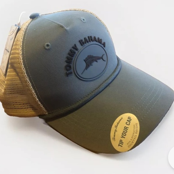 NEW - Tommy Bahama BLUE Mesh Rope Hat - Adjustable - Trucker- Fishing - Golf - Picture 2 of 5